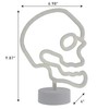 Xtreme Skull Neon Sign, White LED Skull Tabletop Sign with