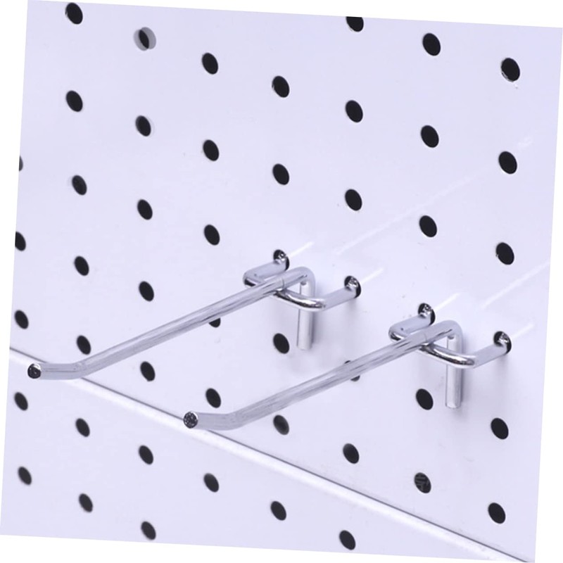 ABOOFAN 50Pcs Triangular Hole Board Hooks for Supermarket Shelving Thick
