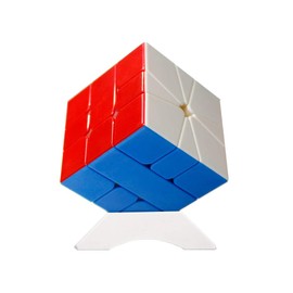 OJIN YuXin Small Magic SQ1 Puzzle Cube Square-1 Smooth Fast Twist Puzzle Brain Sports Tasks Cube with a Cube Tripod (Stickerless)