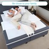 Adjustable Bed Connector Bridge Kit with Memory Foam Pad -