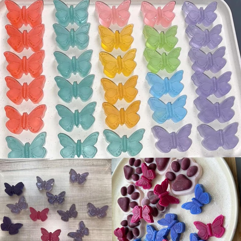 YIMINGMOLD 2pcs Butterfly Silicone Chocolate Molds Butterfly Shaped Mold For