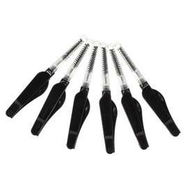 Baluue 6pcs Double-ended Eyebrow Brush Comb Makeup Tool Foldable Lash Brush for Women