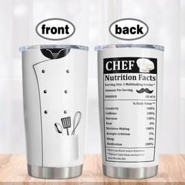Vuxoye Chef Gifts Tumbler 20oz, Chef Gifts for Men Women, Birthday Gifts for Chefs, Gifts for Cooking Lovers, Best Chef Gift, Culinary Gifts Ideas, Gifts for Cooks, Christmas Gift for Chef Mug 1PC