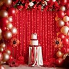 30ft x 10ft Wrinkle Free Red Backdrop Curtains for Parties,