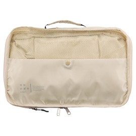 [2025] Wpc. Compression Storage Travel Pouch, Beige, NT002-001-230