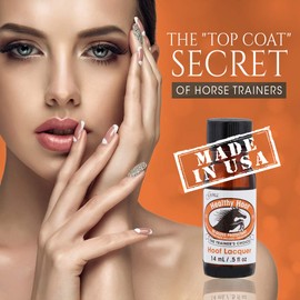 Gena Healthy Hoof Nail Lacquer – Hard as Hoofs Nails Strengthener, High-Gloss Top Coat 0.5 oz, 2 Pack