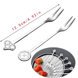 GFJFG H4LJ 6 fruit forks, acrylic