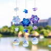 JATYFING Crystal Suncatcher with Flower Design, Rainbow Prism Ball, Set