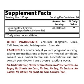 Serrapeptase Serrapeptasa 40,000 Spus 90 Capsulas Eg S09