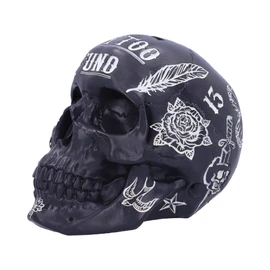 Nemesis Now Black and White Traditional Tribal Tattoo Fund Skull Money Box, Polyresin, One Size