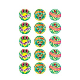 60 x Frolicking Frogs Scratch and Sniff Stickers (Pineapple Scented)