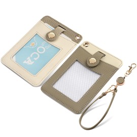 Commuter Passcase, IC Card, Pass Case, Genuine Leather, Women's, Double-sided, Pass Case, With Reel, Card Case, Two-tone Color, Thin, Pass Case, Unisex, Stylish, ID Card Holder, Skimming, Pass Case,