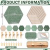 Zhehao Sage Green 15 Pack 12'' Large Hexagon Cork Bulletin