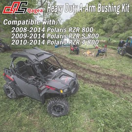 Qagea Heavy Duty A-Arm UHMW Control Arms Bushing Kit Replacement for 2008-2014 Polaris RZR 800, 2009-2014 Polaris RZR S 800, 2010-2014 Polaris RZR 4 800, Replace ‎AAB-P-RZR800-K1-003 CT-03