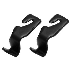 Car Hooks Universal Car Vehicle Backseat Headrest Hanger Holder Hook Microfiber Leather and Stainless Steel for Handbags, Purses, Coats, and Grocery Bags, Bottle Holder(COLOR:black)