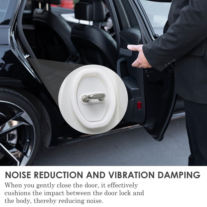 4 Pcs Silicone Car Door Latch Covers Sound Dampening Car