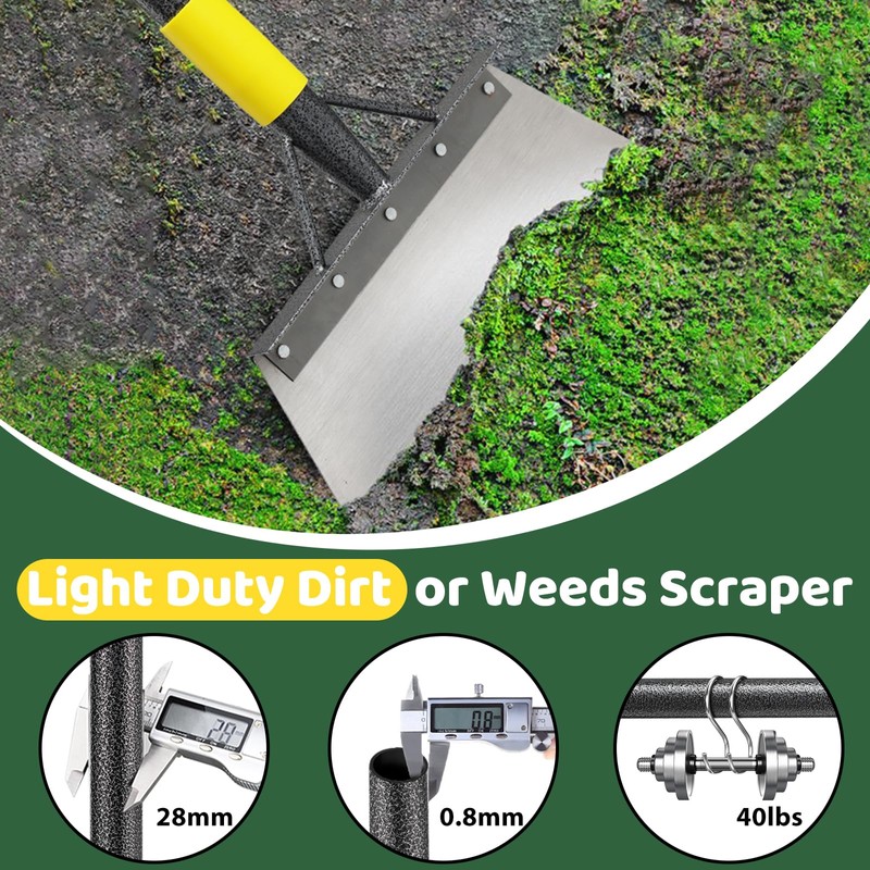 Garden Flat Shovel, Ice Scraper, 88" Long Multifunctional Garden Cleaning
