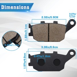 Yerbay Rear Brake Pads for Honda CBF1000 2006-2015/ CRF 1000 Africa Twin 2016-2021