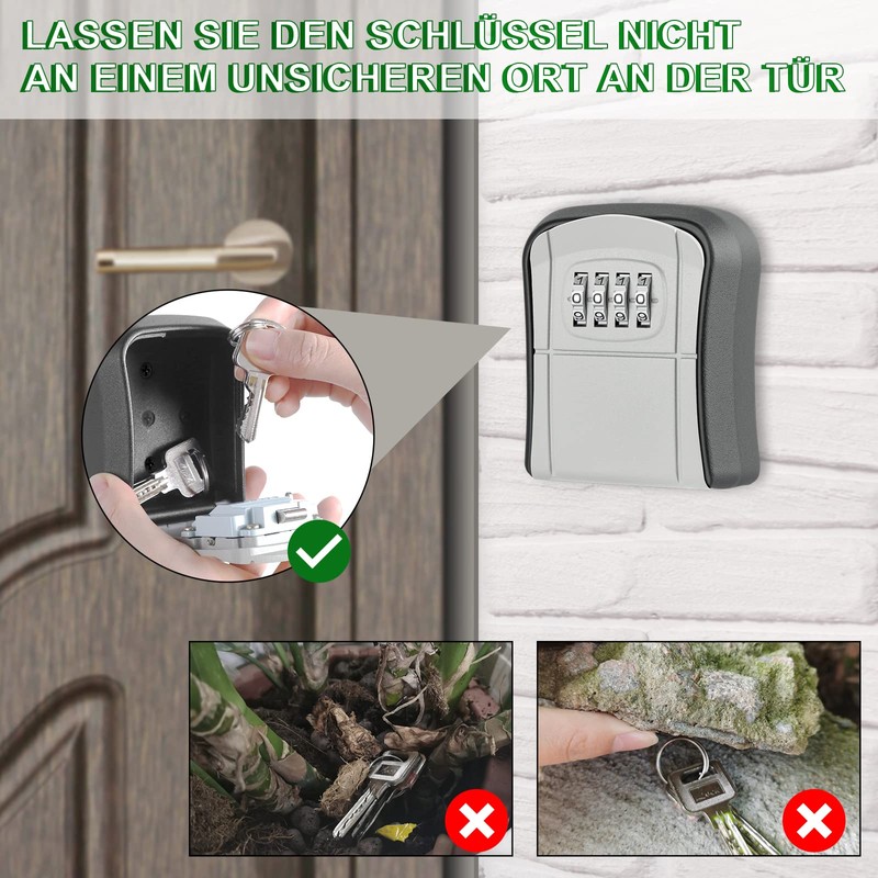 Diyife Key Safe with 4-Digit Combination Code, Waterproof, High Performance