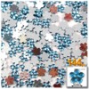 144pc Acrylic Aluminum foil Flat Back Flower Rhinestones 10mm Light