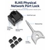 12-Pack RJ45 Port Lock with 1 Key, Security Network Port