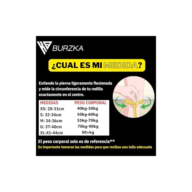 BURZKA Rodilleras Neopreno Crossfit 5 mm Levantamiento de Pesas Powerlifting