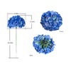 DuHouse Artificial Hydrangea Silk Flower Heads with Stem Fake Royal
