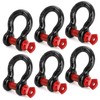 Bekith 6 Pack 1/2" D Ring Shackle 2.0 Ton (4,000