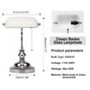 FIRVRE Bankers Lamp White Shade, Bankers Desk Lamp Library Lamp