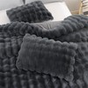 YIKUSH YIKUSH Fluffy Comforter Set Queen - Super Soft Dark