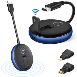 Wireless HDMI Transmitter and Receiver- Plug and Play Extender Kit, Multi-TV Expansion (UP to 4RX), 50M/165FT @60Hz, 2.4G/5G Unfold Antennas, Wirelessly Stream Video from Laptop/PC to HDTV/Monitor