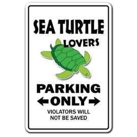 SEA Turtle Lovers Parking Decal Ocean Aquarium Animal | Indoor/Outdoor | 9" Tall