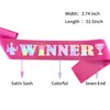 Winner Sash - Hot Pink with Iridescent Foil Lettering, No1