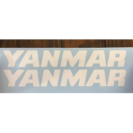 Yanmar 16” Sticker White (2 Set) Decal Engine Construction Loader Tractor