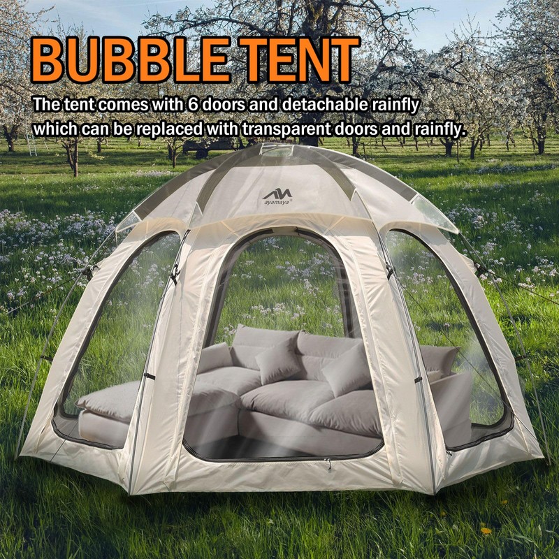 Transparent Rainfly Replacement for AYAMAYA Screen Tent, to Make a