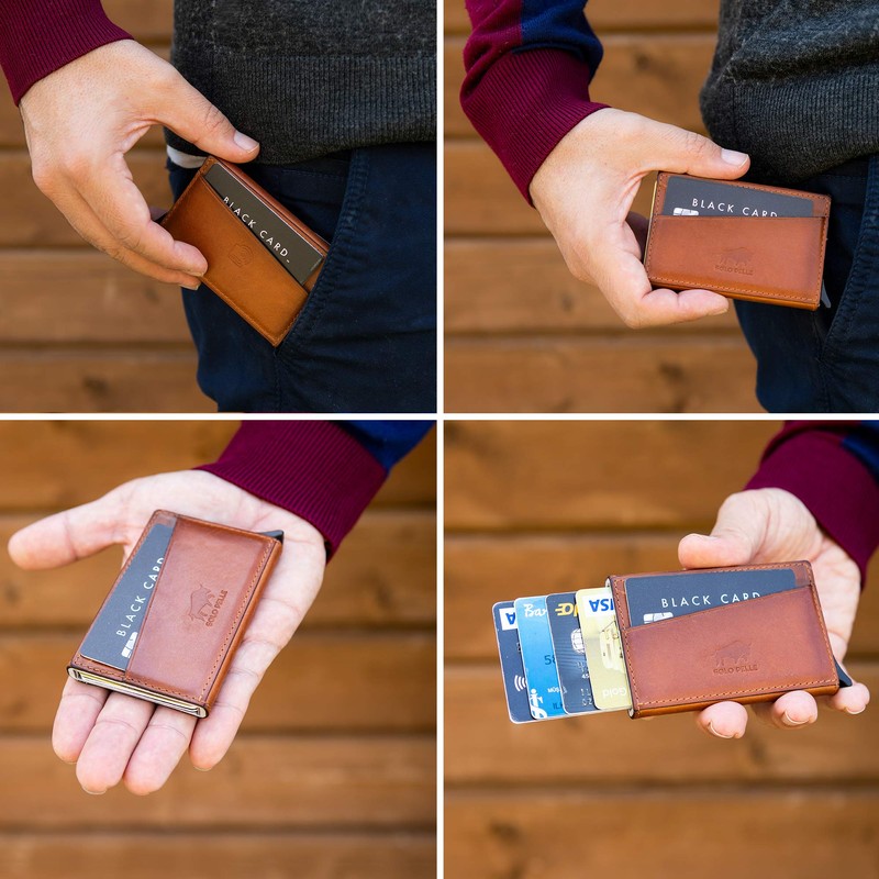 Solo Pelle Leather Slim Wallet with RFID Protection for up