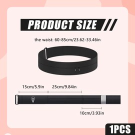 SiumPklay Running Belt for Women & Men - Lightweight Bounce-Free Waist Pack with Water Bottle Holder Multi-Pocket Phone Pouch (Black Medium 23.6"-33.5")