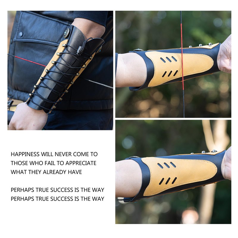 Prespollw Handmade Leather Arm Guard & Shooting Glove - Adjustable