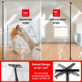 10FT Dust Barrier Poles Kit,Spring Retractable Zipper Wall Poles for Dust Barriers System,Home & Construction,Spring Barrier Loaded Poles for Renovation & Construction Renovation