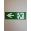 Emergency Exit Sign, Pack of 5, Premium Stickers, 24 cm