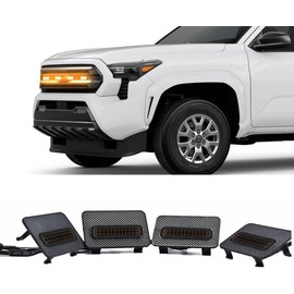 ouylycjo - Luz LED para parrilla delantera compatible con Toyota Tacoma 2024 2025 SR SR5 Kit de funciones DRL con arnés de cable y fusible Rejilla de luz Raptor, color amarillo