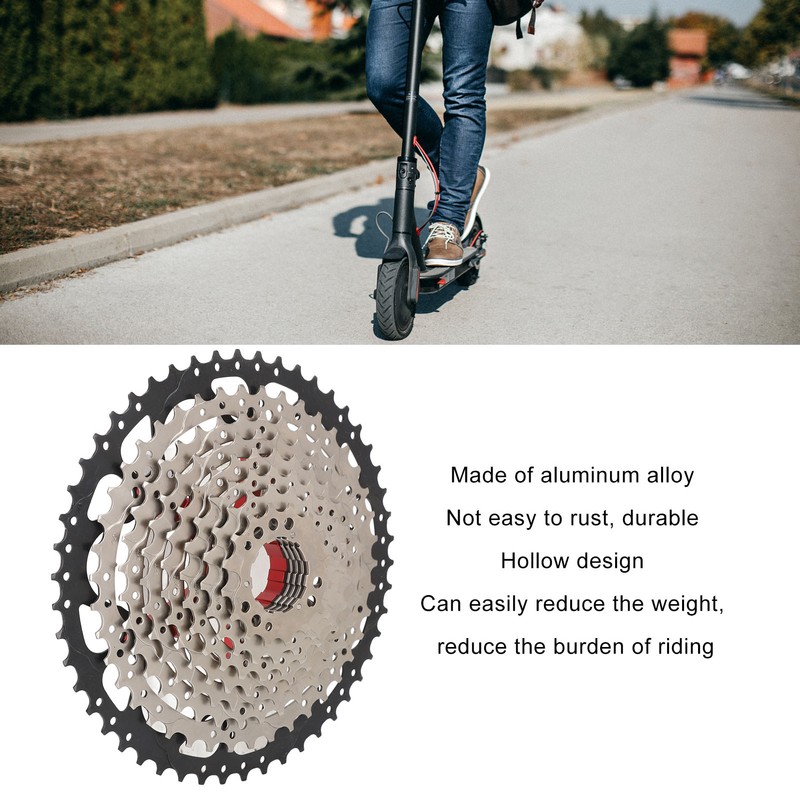 10 Speed Cassette Flywheel Aluminum Alloy 12‑50T Hollow Design Silent
