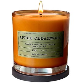 100% Soy, Highly Scented, Hand Poured Soy Candle (Apple Cedarwood)