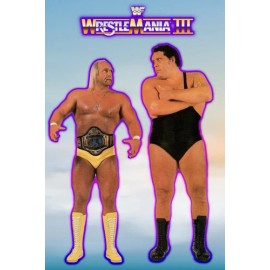 WWE WRESTLEMANIA 3 Poster Print  HUGE 24”x36” HULK HOGAN ANDRE THE GIANT