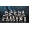 Set of 12 Medieval Crusader Knights With Swords Shields Horses