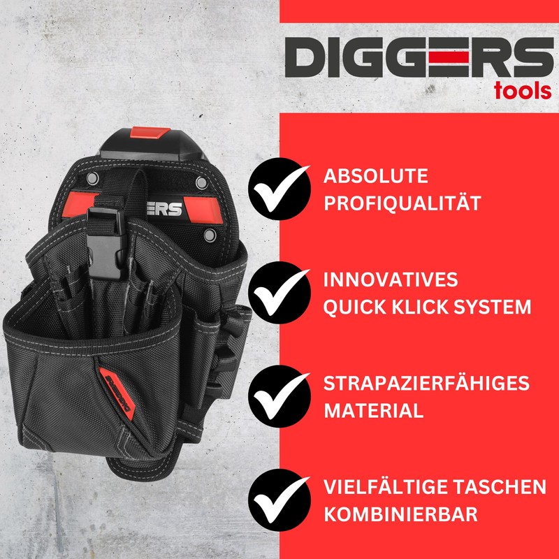 Diggers Tools - Cordless Screwdriver Holster Tool Bag - [Size