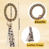 SOYCEV Stretchable Wristband Wristlet Keychain Leopard Print Keychain Wrist Key