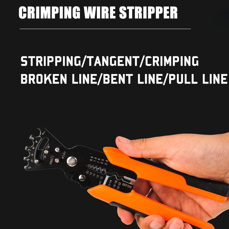 Multifunctional Wire Stripper, Wire Stripper Orange Red Cable Stripper Multifunctional
