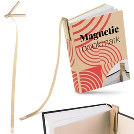 Superior Essentials Planner Magnetic Bookmark - Genuine Leather, Single Long Ribbon Bible Bookmark for Book Lovers - Amplify Your Love for Books with Our Elegant Ribbon Page Marker (1PC, Tan)