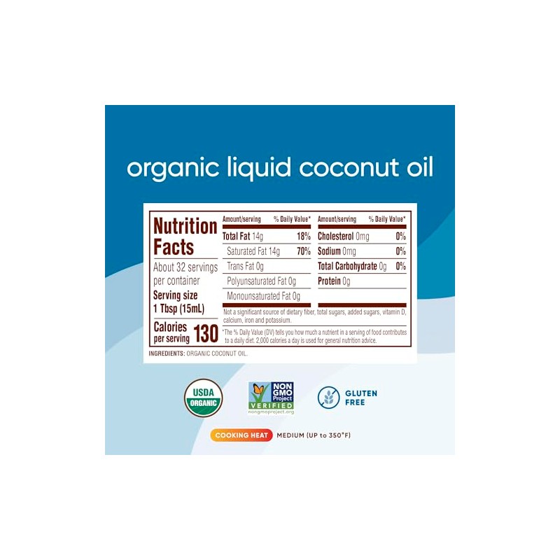 Aceite de coco líquido orgánico Nutiva